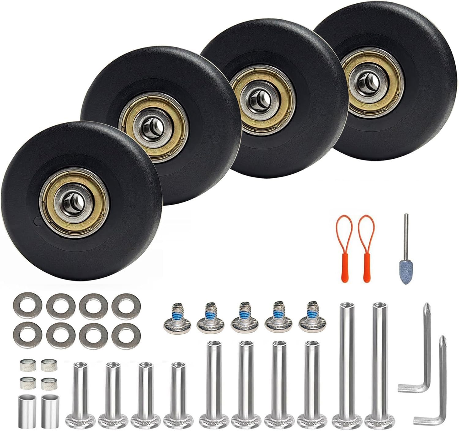Amazon.com | 4 Pcs Luggage Wheels Replacement Set, Diameter 50mm